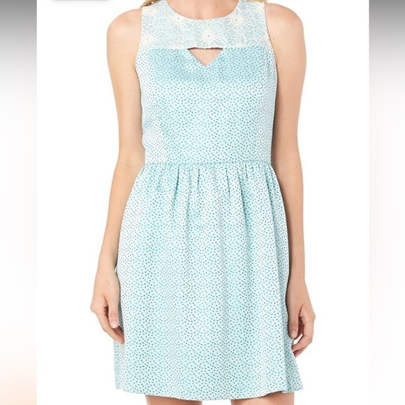 kensie Sleeveless Brocade Dress Tahiti Teal‎ Combo XS - Picture 1 of 7